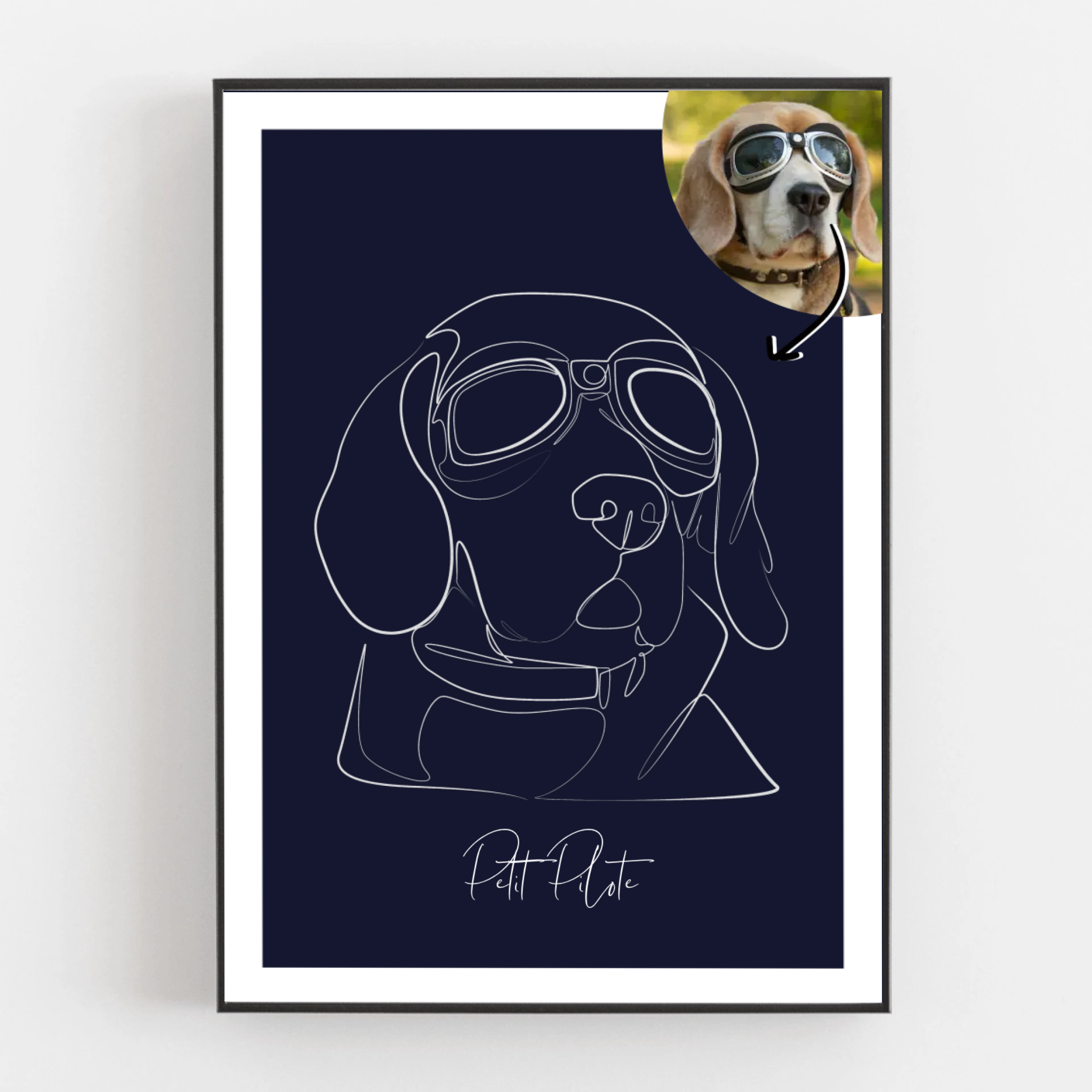 Votre animal de compagnie en art linéaire | Design épuré