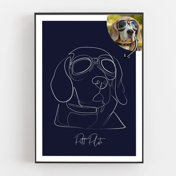 Votre animal de compagnie en art linéaire | Design épuré