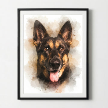 Votre chien en portrait aquarelle | Cadeau pour les propriétaires de chiens